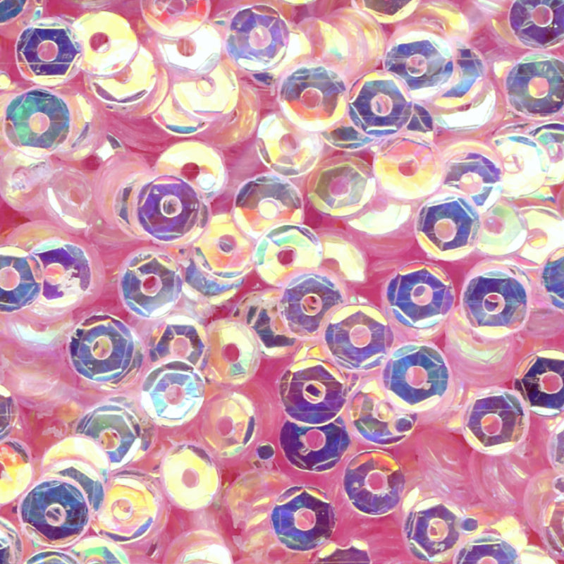 4mm Slightly Cupped Crystal Iris Ballerina Pink 100 Grams