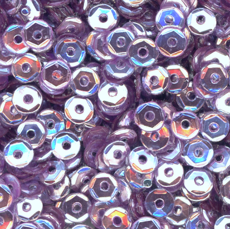 4mm Slightly Cupped Metallic Lilac