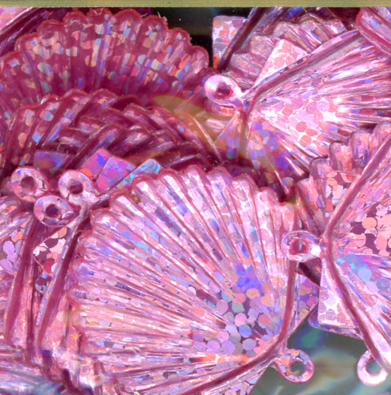 22mm Shell Hologram Pink 50 Grams