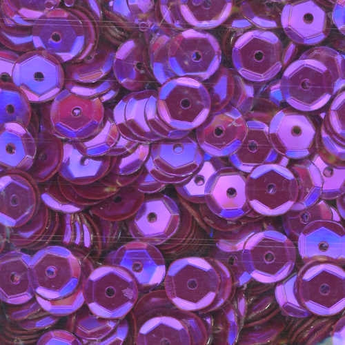 6mm Slightly Cupped Metallic Grape