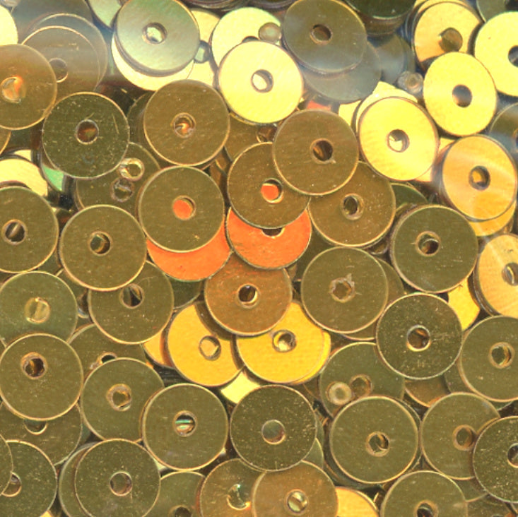 5mm Flat Metallic Bright Gold 100 grams