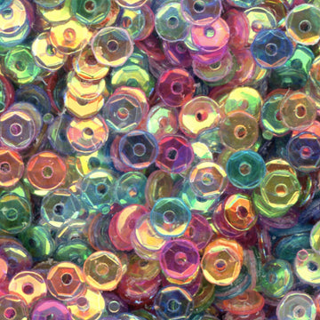 4mm Slightly Cupped Crystal Iris Mix 100 Grams