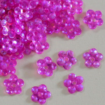 5mm Crystal Iris Flower Fandango Pink 100 grams