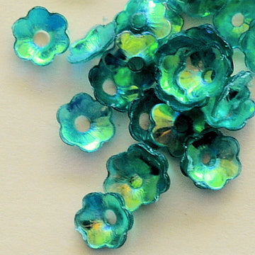 4mm Cupped Flower Crystal Iris Seaspray