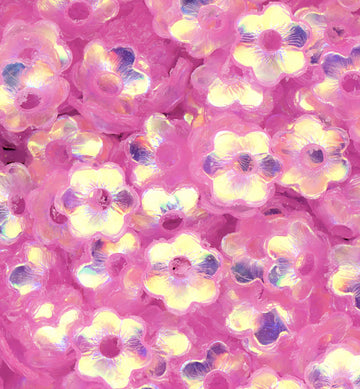 4mm Cupped Flower Crystal Iris Bubblegum