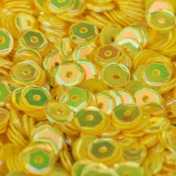 4mm Slightly Cupped Crystal Opaque Sunsational