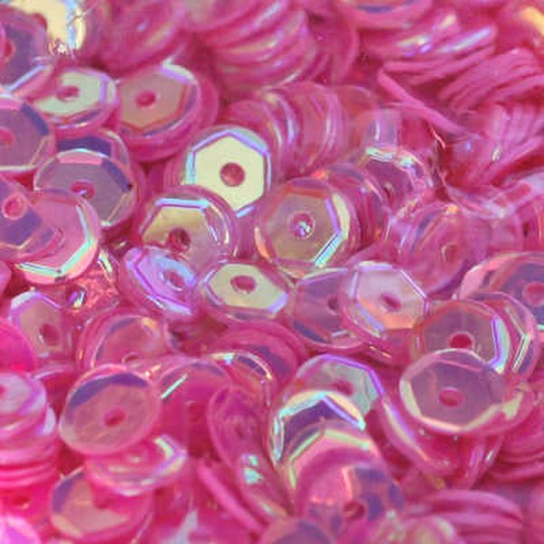 4mm Slightly Cupped Crystal Opaque Carnation