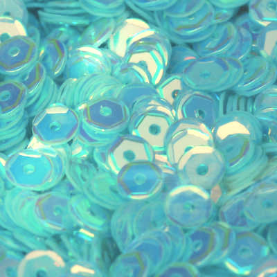 4mm Slightly Cupped Crystal Opaque Oceanside 100 Grams