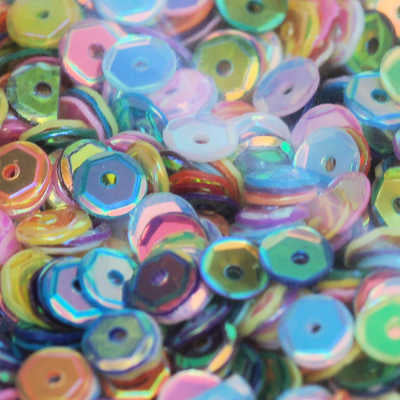 4mm Slightly Cupped Crystal Opaque Mix 100 Grams