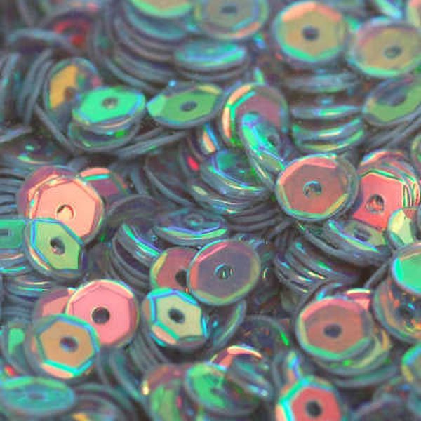 5mm Slightly Cupped Crystal Opaque Galactic