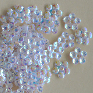 5mm Flower Crystal Opaque White