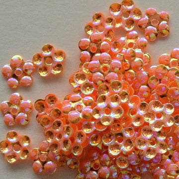5mm Flower Crystal Opaque Tangy Tangerine