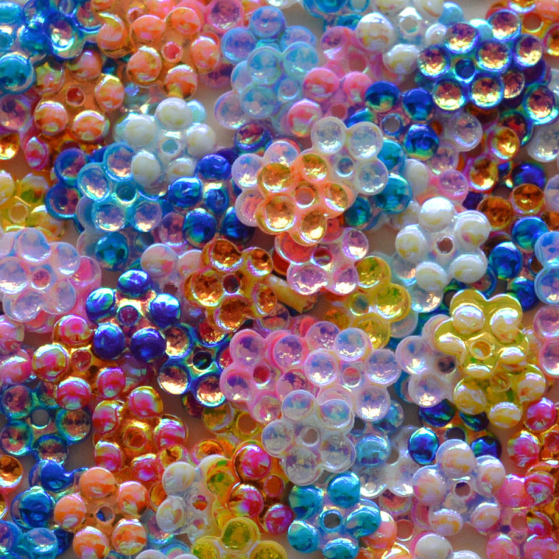 5mm Flower Crystal Opaque Mix