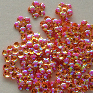 5mm Flower Crystal Opaque Red Hot 100 Grams