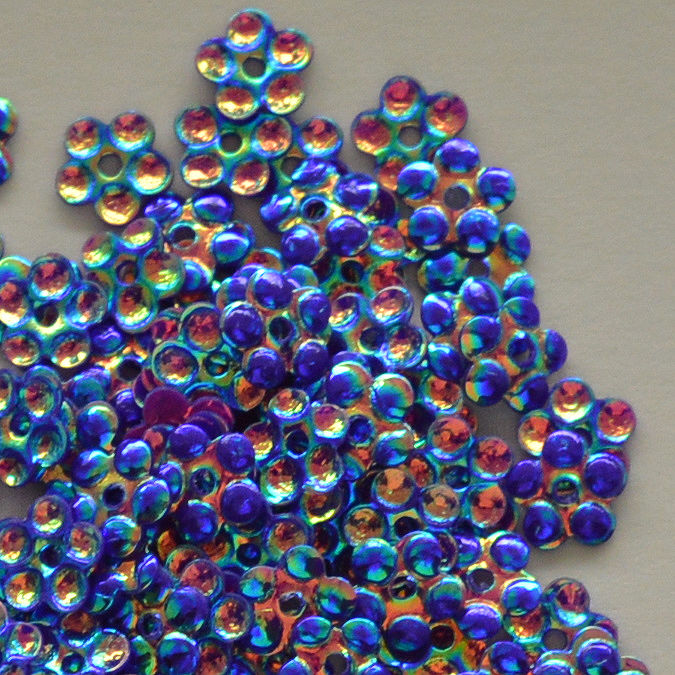 5mm Flower Crystal Opaque Ultraviolet 100 Grams