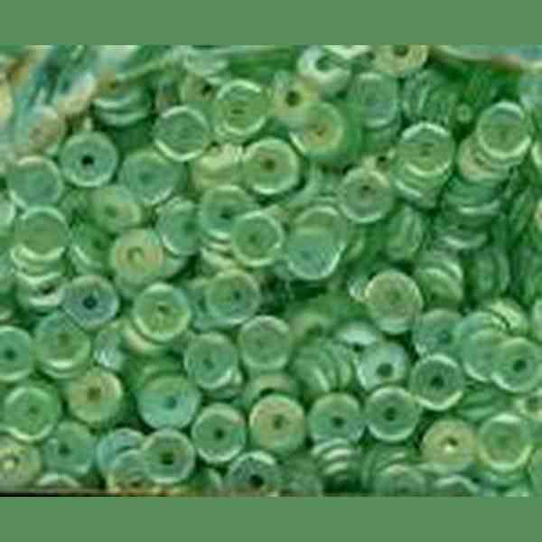 4mm Slightly Cupped Satin Granny Smith