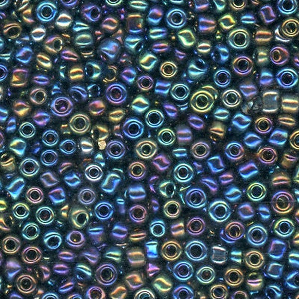 11/0 Bead Iridescent Black 450 Grams