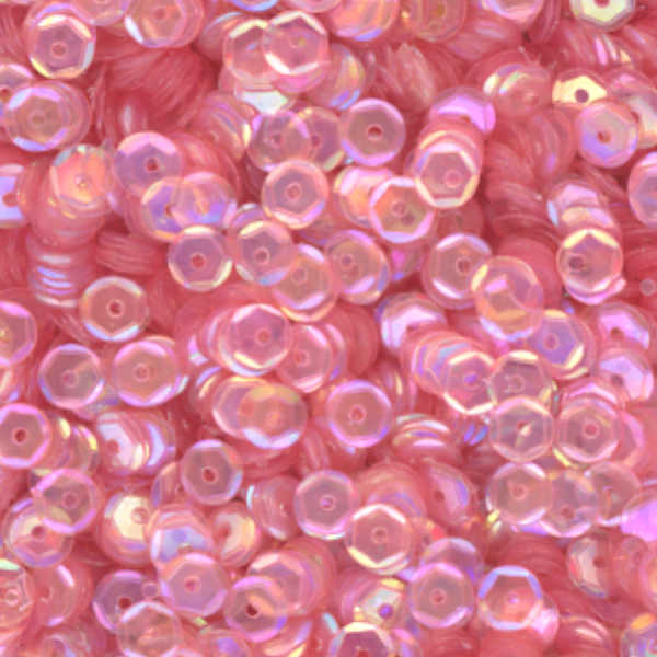 5mm Slightly Cupped Iridescent Cameo Pink 100 Grams