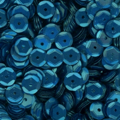6mm Slightly Cupped Satin Navy 50 Grams