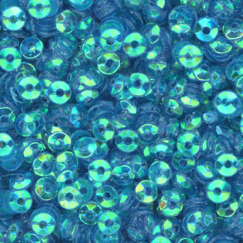 3mm Fully Cupped Crystal Iris Cabana Blue