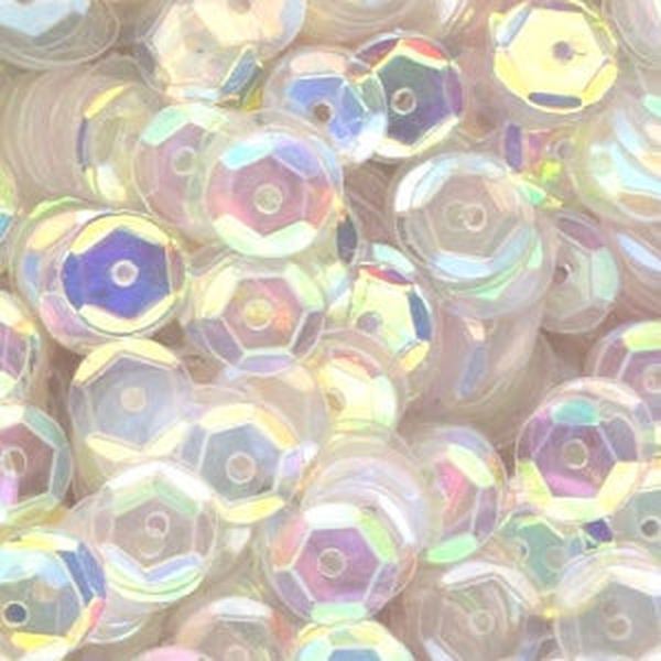 6mm Slightly Cupped Let's Be Clear Sequin blend