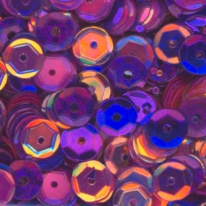 6mm Slightly Cupped Sour Grapes Sequin blend 100 grams