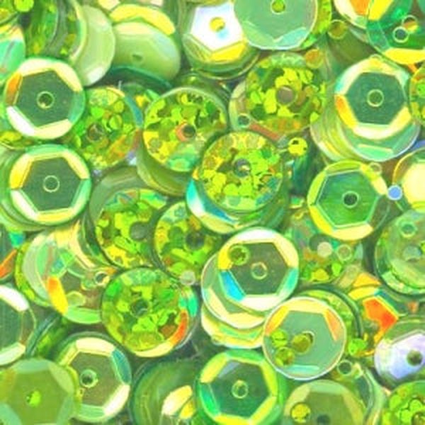 5mm Slightly Cupped Limelight Sequin blend