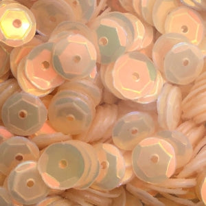 6mm Slightly Cupped Opalescent Cashmere 100 Grams