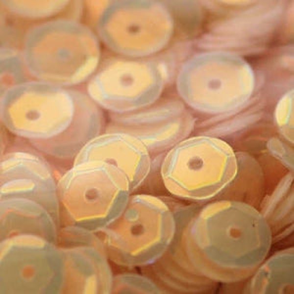 6mm Slightly Cupped Opalescent Cashmere