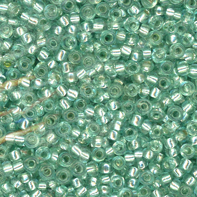 11/0 Bead Silver Lined Mint 100 grams