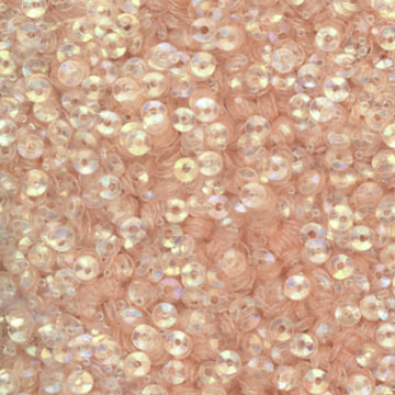 3mm Fully Cupped Iridescent Ivory Peach 100 Grams