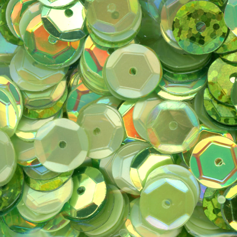 8mm Slightly Cupped Limelight Sequin blend