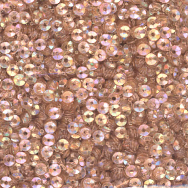3mm Fully Cupped Iridescent Buff Brown
