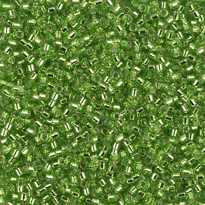Delica 11/0 Silver Lined Crisp Apple/Lime