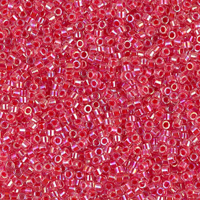 Delica 11/0 Transparent Light Strawberry AB
