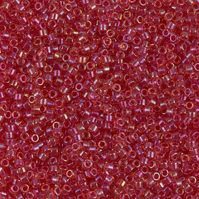Delica 11/0 Light Cranberry Lined AB