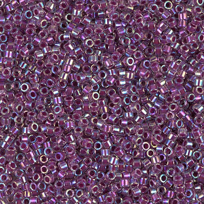 Delica 11/0 Raspberry Lined Crystal AB