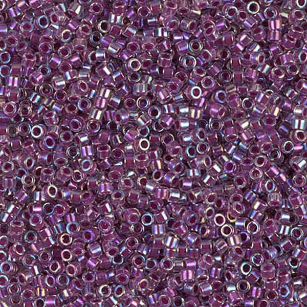 Delica 11/0 Raspberry Lined Crystal AB
