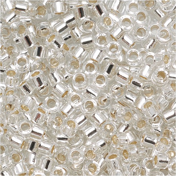 Delica 11/0 Silver Lined Crystal 50 grams