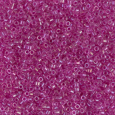 Delica 11/0 Fuchsia Lined Rainbow