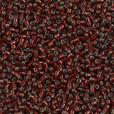 Delica 11/0 Silver Lined Dark Cranberry