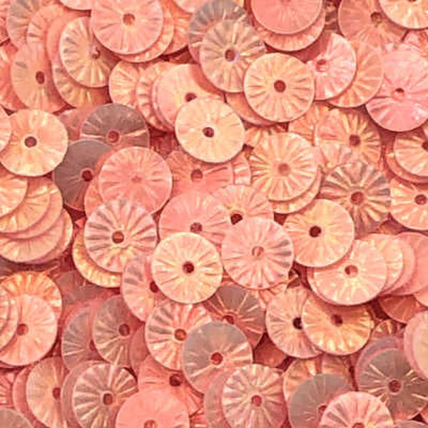 6mm Flat Embossed Opalescent Bashful