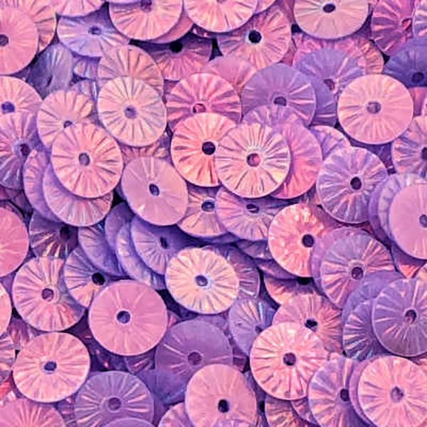 6mm Flat Embossed Opalescent Iris