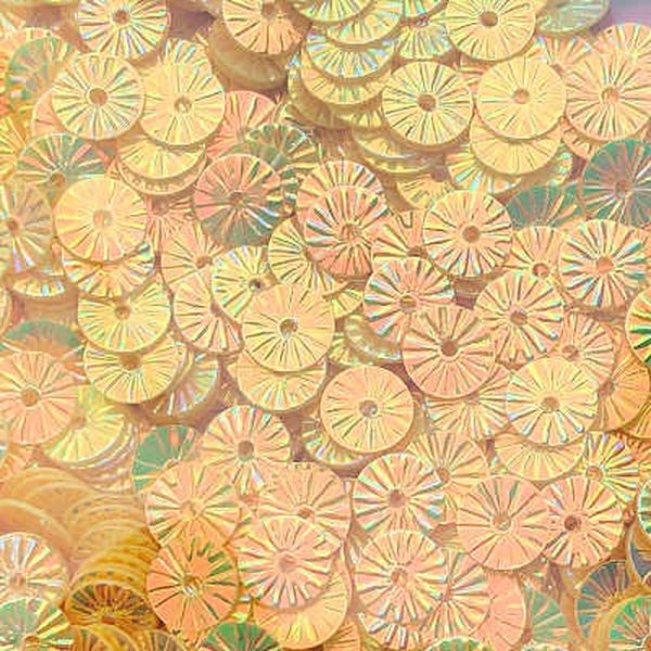 6mm Embossed Crystal Opaque Marigold