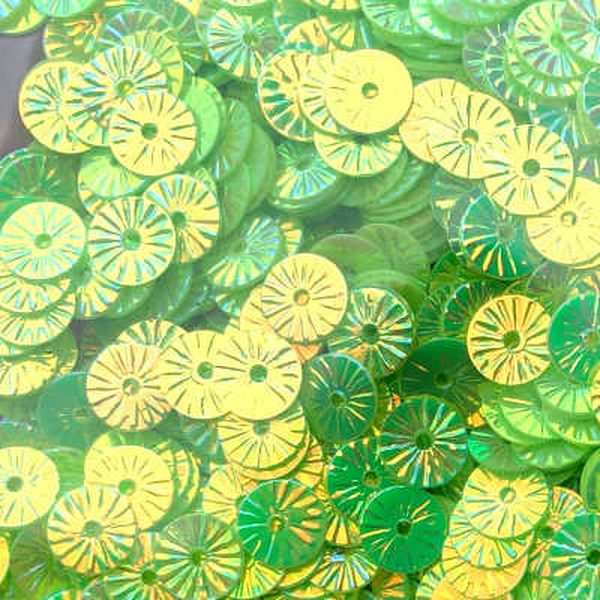 6mm Embossed Crystal Opaque Groovy Green
