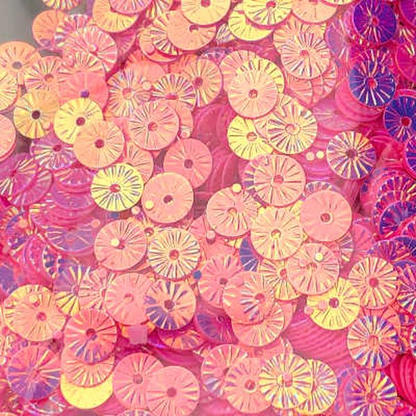 6mm Embossed Crystal Opaque Carnation
