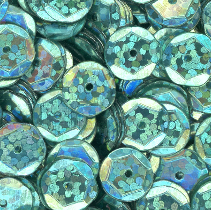 6mm Slightly Cupped Hologram Magic Mint 100 grams