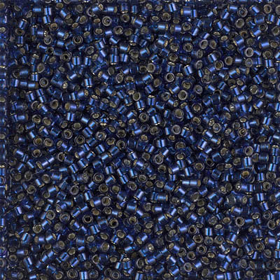 Delica 11/0  Duracoat Silver Lined Navy