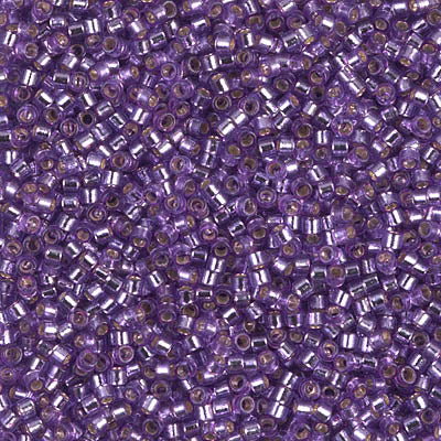Delica 11/0  Duracoat Silver Lined Medium Grape