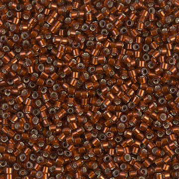 Delica 11/0 Silver Lined Glazed Dark Topaz